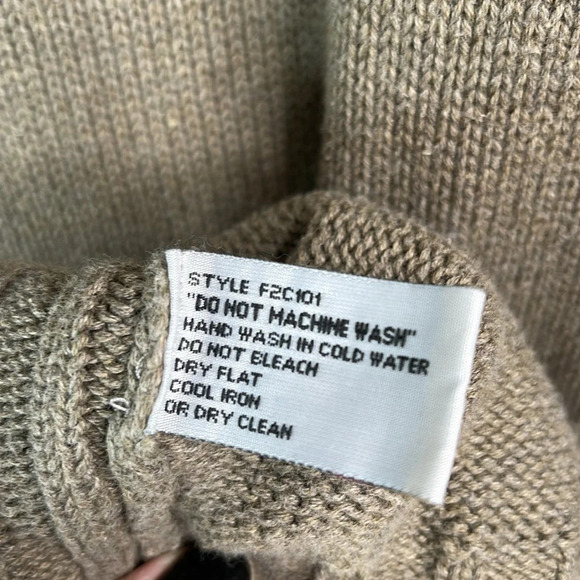 VINTAGE 80s North Forty Four Men’s Taupe Cotton Sweater Rib Sleeves Crewneck M - Picture 8 of 11